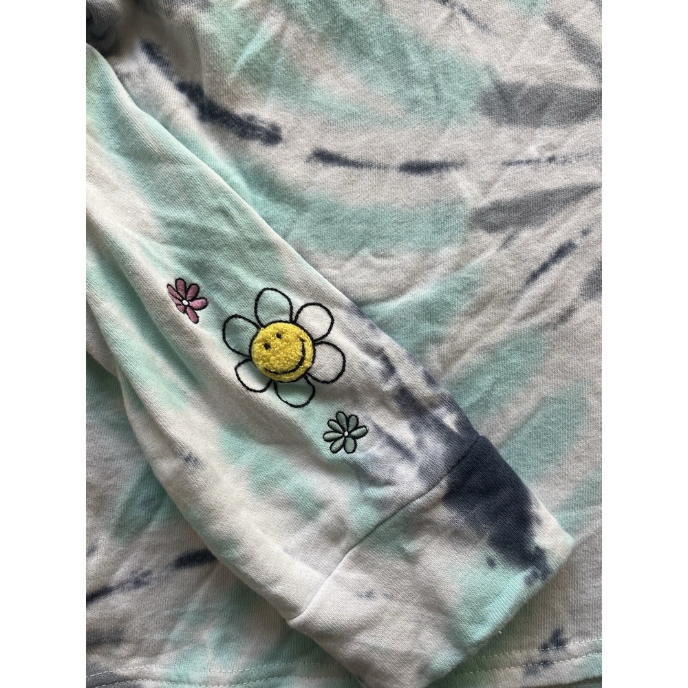 Women's PJ Salvage Smilley Tye‎ Dye Hooded Sweatshirt (no cord) Multicolor XL - Picture 2 of 5